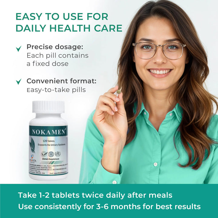 NOKAMEN – Kidney & Urinary Tract Support Herbal Formula, 120 Tabs Ananta Medicare