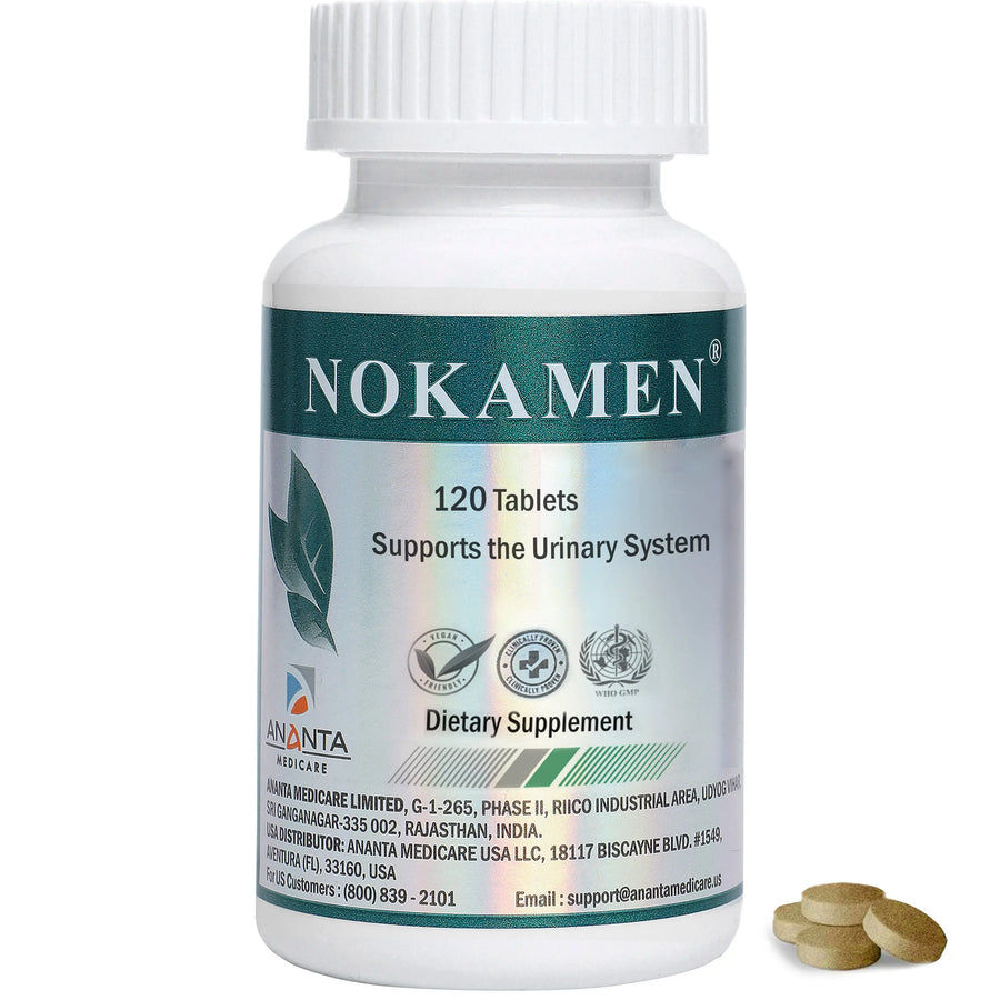 NOKAMEN – Kidney & Urinary Tract Support Herbal Formula, 120 Tabs Ananta Medicare